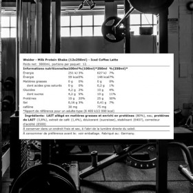 Weider Milk Protein Shake 12x250ml Café glacé au lait - Protéines - Protéines RTD