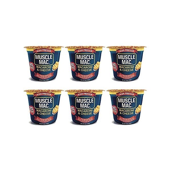 Muscle Mac Haute teneur en protéines Macaroni au fromage micro-ondes Cup, 6 Coupes