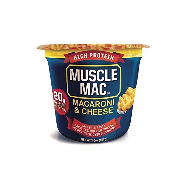 Muscle Mac Haute teneur en protéines Macaroni au fromage micro-ondes Cup, 6 Coupes