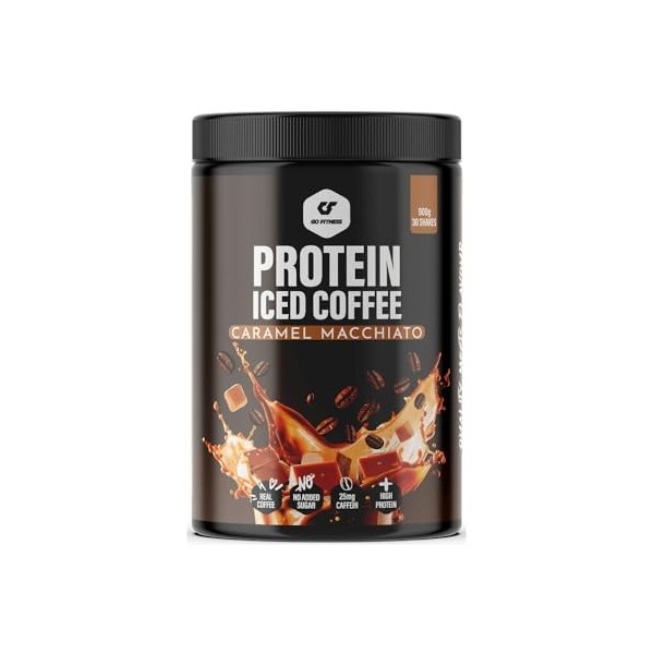 Go Fitness Protein Iced Coffee 900g Caramel Macchiato - Aliments fonctionnels - Aliments riches en protéines