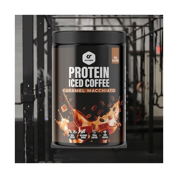 Go Fitness Protein Iced Coffee 900g Caramel Macchiato - Aliments fonctionnels - Aliments riches en protéines