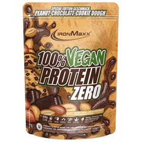 IronMaxx 100% Vegan Protein Zero - Peanut Chocolate Cookie Dough 500g | Poudre de protéine sans sucre et riche en protéines c...