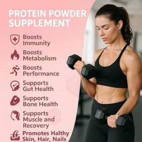 Poudre de protéine de lactosérum nourrie à lherbe - Baies et crème - À base de fraises biologiques et de lait de coco - Sans