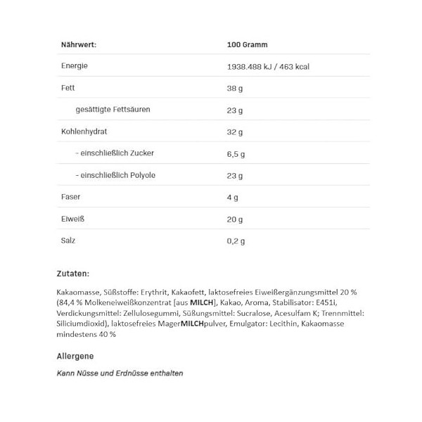 Allnutrition Nutlove Protein Chocolate Lactose Free 100G