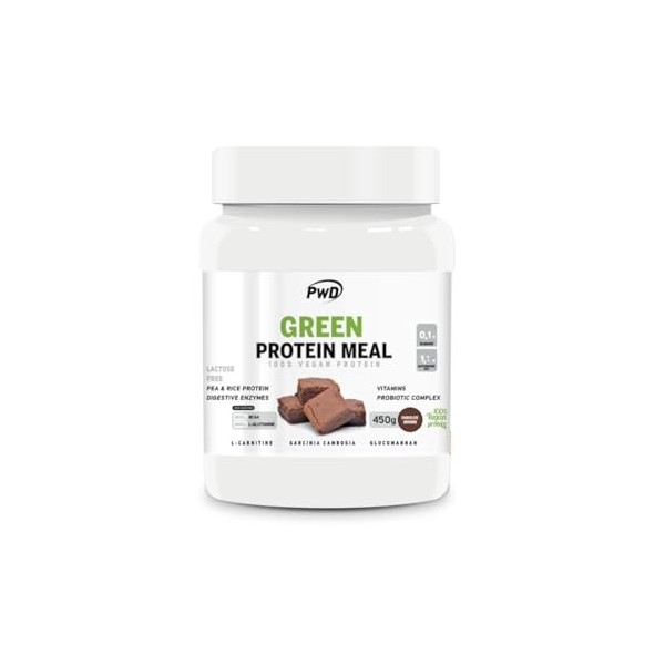 GREEN PROTEIN MEAL chocolate brownie – produit multifonction à large champ d’application, s’intègre facilement dans une routi