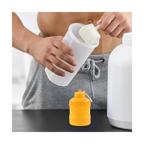 Petit Récipient à Poudre | Étui à Poudre avec,Boîte de Stockage Isolée Étanche Portable Pour Salle de Sport Cuisine Camping M