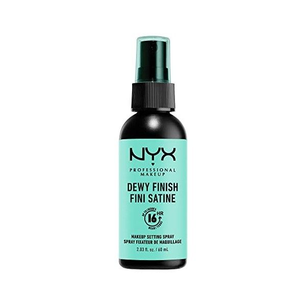 NYX Professional Makeup Spray Fixateur, Tenue Longue Durée, Fini Velouté, 60 mL & Poudre de Finition Compacte Perfectrice de 