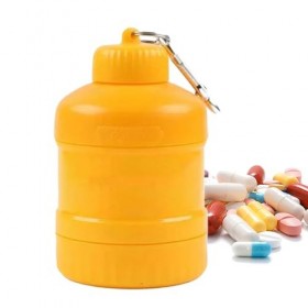 Conteneur de Poudre de Voyage,Organisateur de Compléments Avec | Pot Agitateur Portable Flacon Étanche pour Musculation Rando