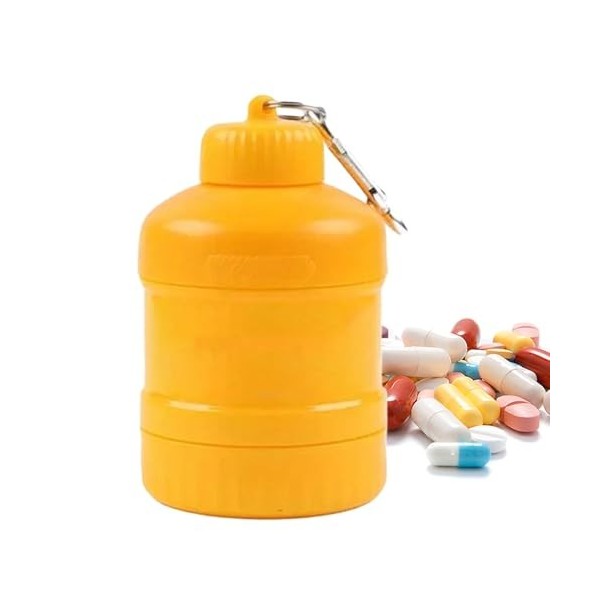 Conteneur de Poudre de Voyage,Organisateur de Compléments Avec | Pot Agitateur Portable Flacon Étanche pour Musculation Rando