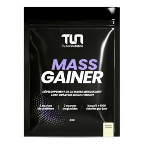 MASS GAINER | Gainer Prise de Masse Musculation | Créatine | +1200 kcal par jour | Protéines Whey & Caséine + Glucides Avoine