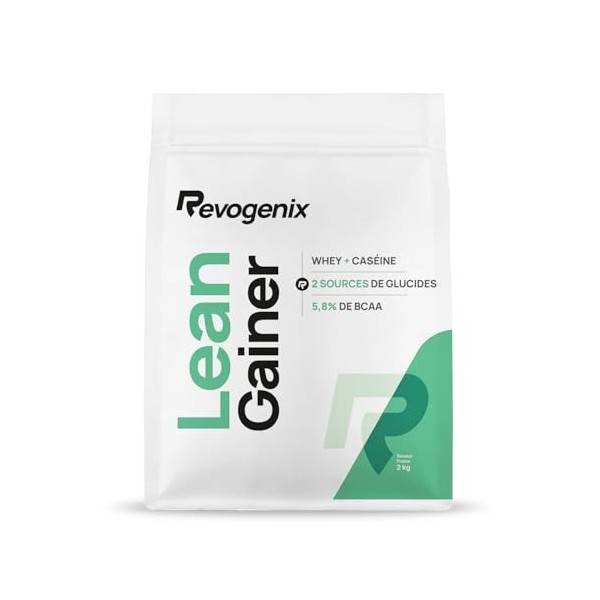 LEAN GAINER | Protéines avec Whey + Caséine | Glucides avec Farine d’avoine + Maltodextrine | Gainer Prise de Masse Musculati