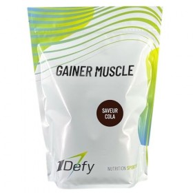 1Defy - Gainer Muscle - Gainer - Boisson hypercalorique - Protéine - Prise de masse 750g, Cola 