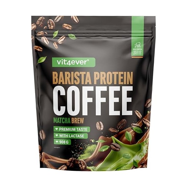 Barista Protein Coffee - Café protéiné crémeux avec jusquà 20 g de protéines par portion - Avec du vrai café & de la caféine