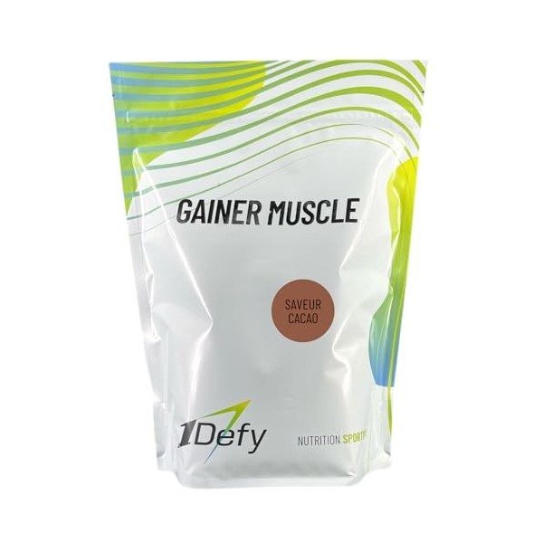 1Defy - Gainer Muscle - Gainer - Boisson hypercalorique - Protéine - Prise de masse 750g, Cookie 