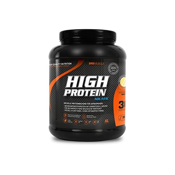 SRS Muscle High Protein Aquatic XL, 1900 g, chocolat | 3+1 protéines multi-composants | optimisées pour la valeur biologique ...