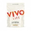 Vivo Life WHOLE - Boisson nutritive végétale - Protéines, graisses essentielles, vitamines et minéraux - 25 portions Fraise 