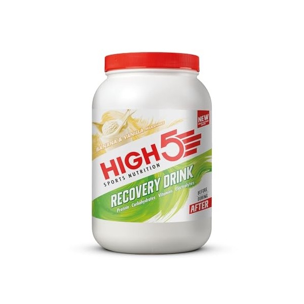 HIGH5 Recovery Drink Banana/Vanilla, 1.6kg Mélange de protéines