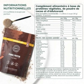 Primal Harvest Primal Protein – Protéine végétalienne aux haricots fava, pois chiches et riz, 20 g de protéines par portion, ...