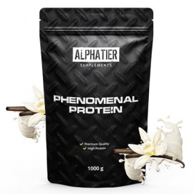 Alphatier Poudre de protéines végétaliennes - Vanille - Poudre de Protéine avec 80% de Protéines - Vanilla Protein Powder - I