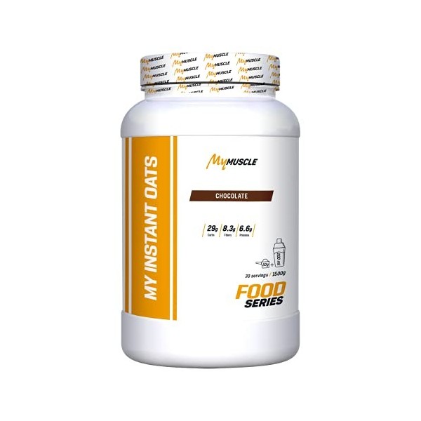 MyMUSCLE - My Instant Oats - Farine d’Avoine Micronisée en Poudre - Saveur Neutre 1,5kg - 30 Portions Mélange de protéines
