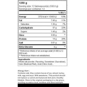 Prozis Avoine Complète Instantanée en Poudre 1 250 g Fraise et Crème Céréales Enrichies de Protéines et de Glucides de Haute ...