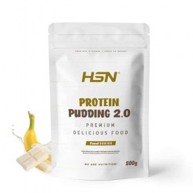 Pudding protéiné de HSN | Choco blanc-banane 500 g - 13 prises par boîte | Avec protéines de lactosérum | Très facile à prépa...