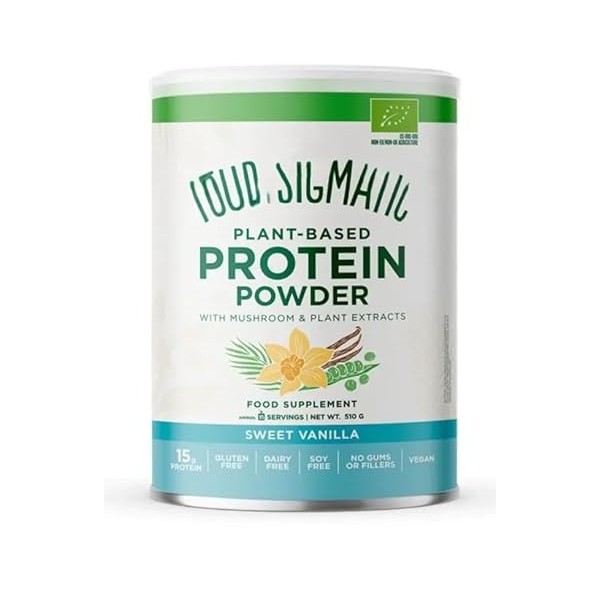 Poudre de protéine végétale aux extraits de champignons et de plantes, vanille douce, 510 g
