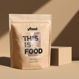 yfood Poudre Classic Choco, délicieux repas à boire à emporter en poudre, 25 g de protéines, 12 repas, 26 vitamines et minéra