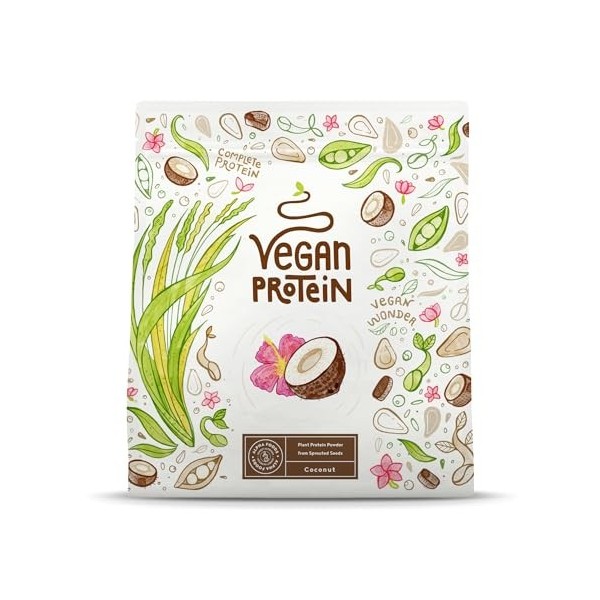 Vegan Proteine en Poudre [600g] | Yaourt Framboise | 24g Protein | Soja, Riz, Pois, Graines de Tournesol | Pre/Post Workout P...