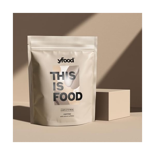 yfood Poudre Coffee, délicieux repas à boire à emporter en poudre, 25 g de protéines, 12 repas, 26 vitamines et minéraux, goû