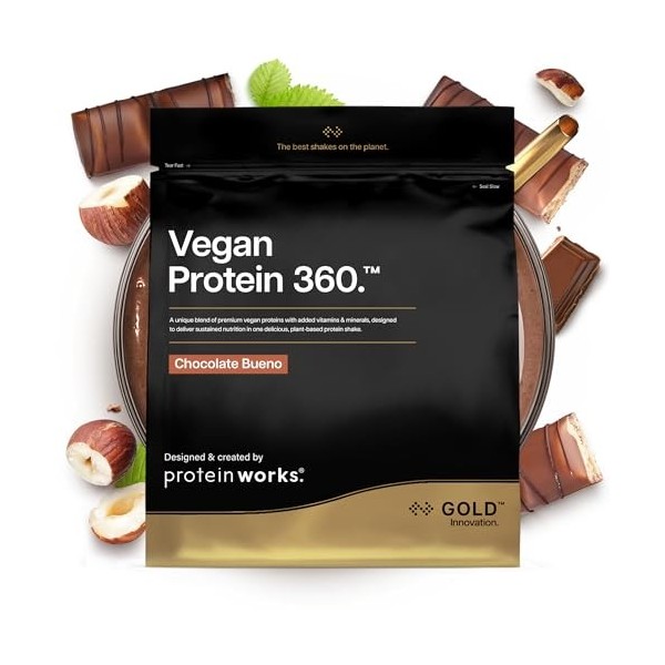 Protein Works - Poudre de protéine végétalienne, shake protéiné à base de plantes, mélange végétalien, 16 portions, chocolat