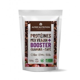 Protéines Mix Vegan Booster, Alter Nutrition, Mélange de 4 protéines végétales, Chanvre, Courge, Tournesol, Lin, associé à de...