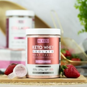 Isolat de protéines de Keto avec MCT - Fraise fraîche 300G