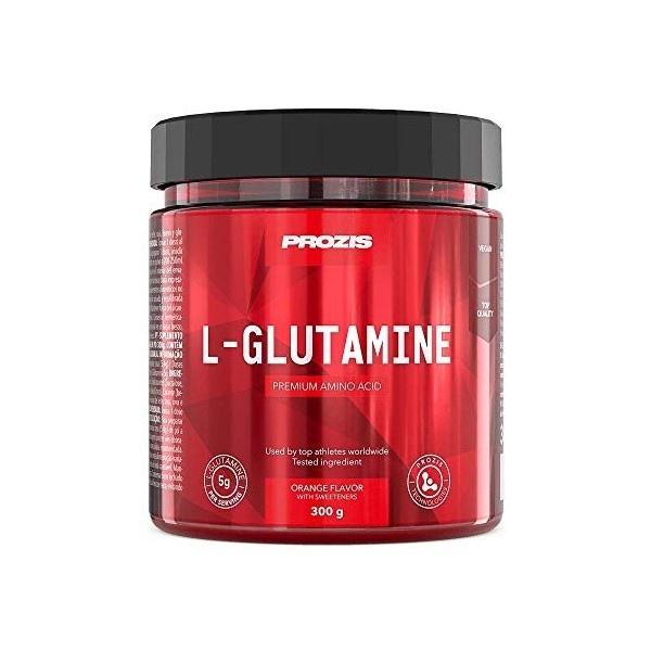Prozis L-glutamine 300 g Orange Mélange de protéines