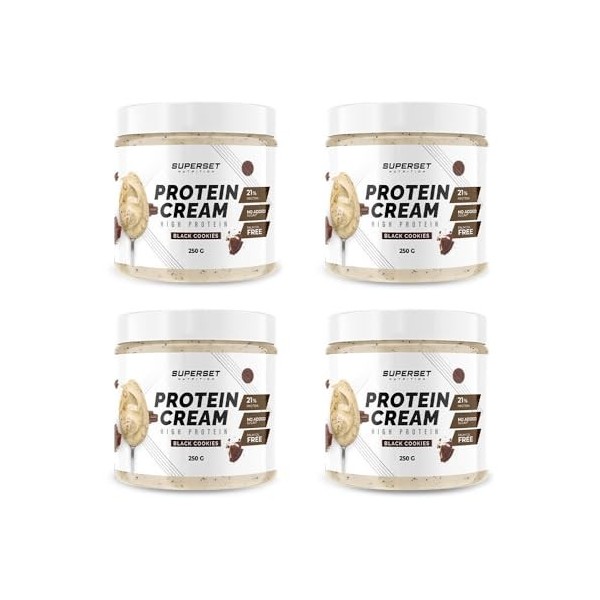 Superset Nutrition | Protein Cream 4x250g Black Cookies | Enfin un pack de 4 Protein Cream !