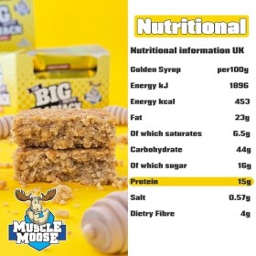 Muscle Moose Big Protein Flapjack Golden Syrup 12X100g