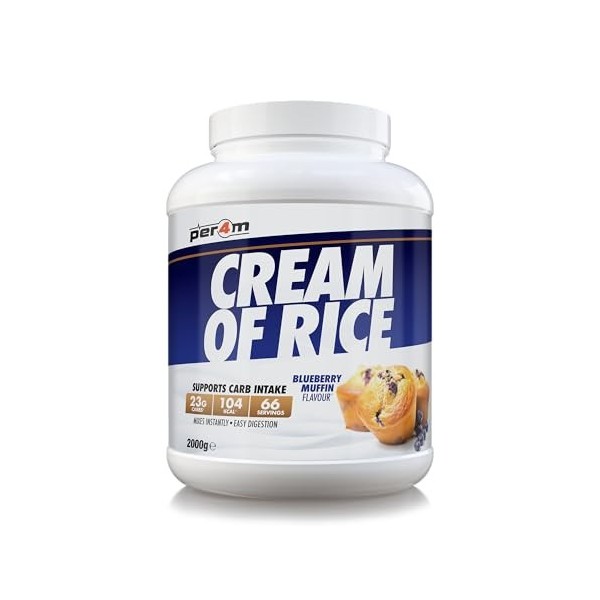 Per4m Crème de Riz Biscuit Confiture 2kg – Crème de riz goût biscuit à la confiture pour la récupération musculaire Mélange d...