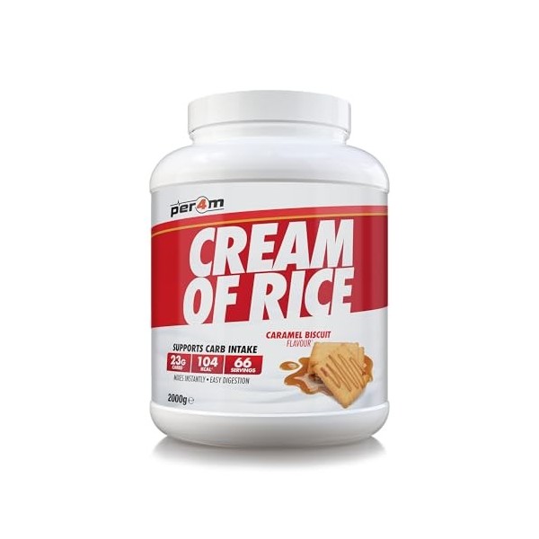 Per4m Crème de Riz Biscuit Confiture 2kg – Crème de riz goût biscuit à la confiture pour la récupération musculaire Mélange d...