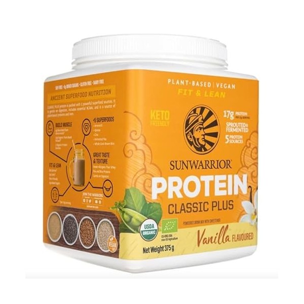 À base de plantes, Warrior Protein Warrior Classic Plus Vanille 375 g