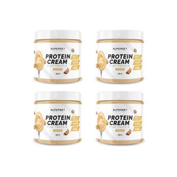 Superset Nutrition | Protein Cream 4x250g Cookies | Enfin un pack de 4 Protein Cream !