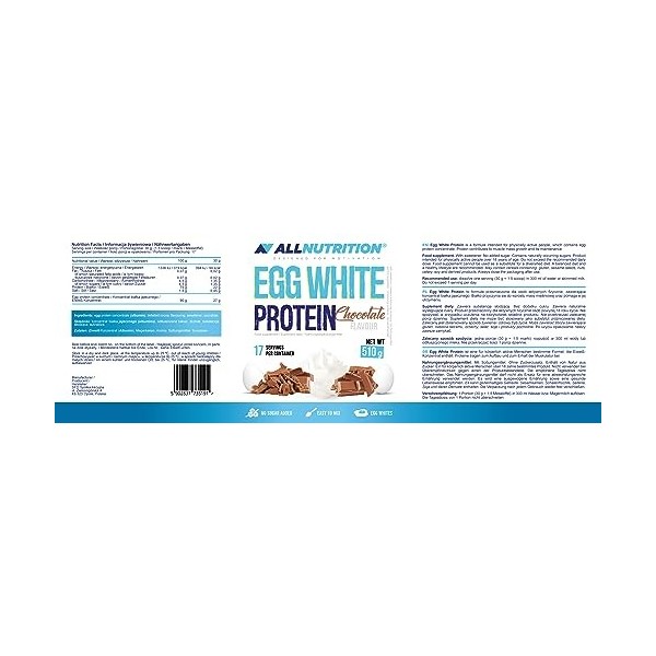 Allnutrition Egg White Protein, Chocolate - 510g