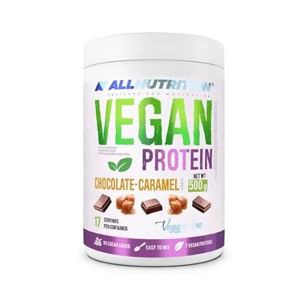 Allnutrition Vegan Protein, Chocolate Caramel - 500g Mélange de protéines