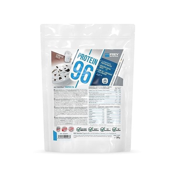 FREY Nutrition Support Musculaire pour Sportifs Protéine 96 Coco 500 g Mélange de protéines