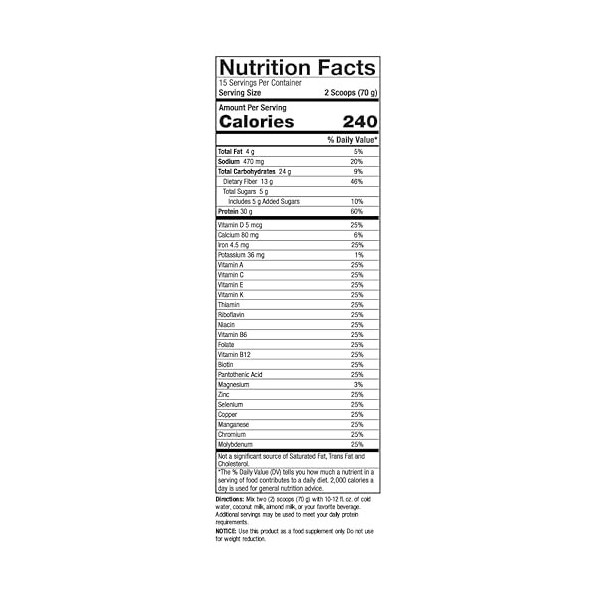 Naturals Answer Plant Head Real Meal Protein 1050, Vanille 