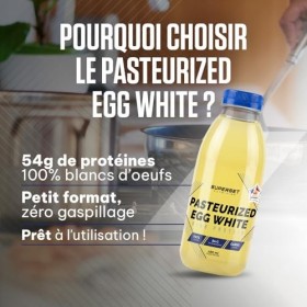 Superset Nutrition | Blancs Dœufs Pasteurisés 6x480ml | Blancs dœuf liquides | 54g de protéines, soit 16 blancs dœufs pa Prot...