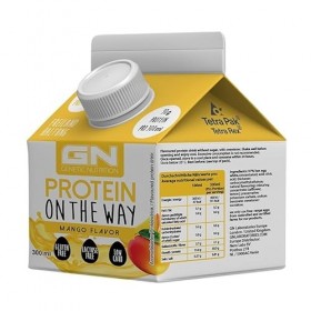 GN Laboratories Protein on the Way 6 x 300 ml Mango - Practical Lactose Celebration Egg Clear Protein Drink - Ideal for Mus