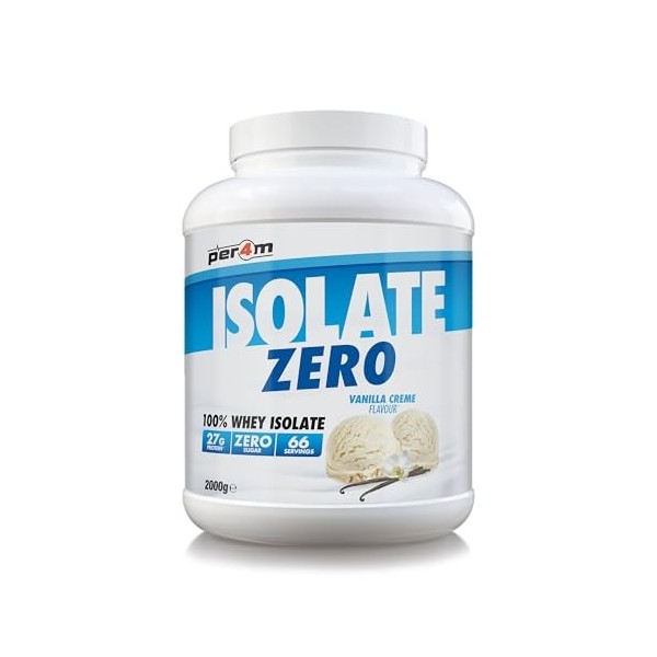 Per4m Isolate Zero Gâteau aux Carottes 2kg – Isolat de protéine gâteau aux carottes pour une récupération rapide Protéines d'œuf