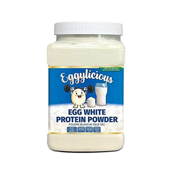 Poudre de blanc doeuf Eggylicious albumine , poudre de protéine séchée naturelle, à base doeufs frais, pasteurisé, sans OG