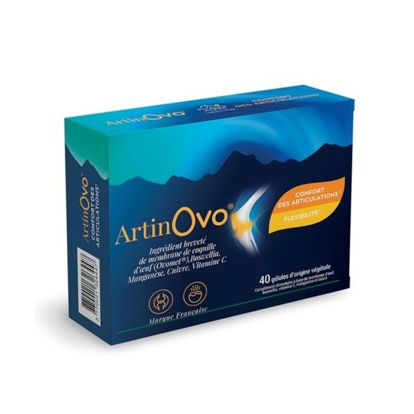 Artinovo - Confort et mobilité Ostéo-Articulaire - 40 gélules - Cure de 20 jours - Vitalys Alpes - Fabriqué en France 7 Prot...