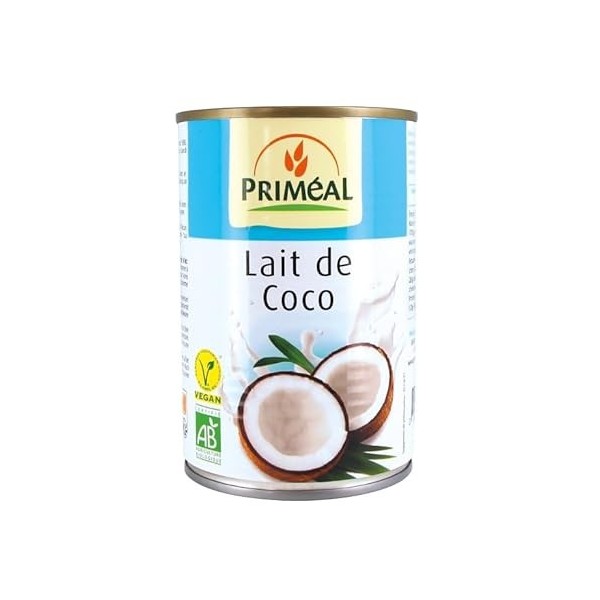 Priméal Lait de Coco Bio 400 ml Protéines d'œuf